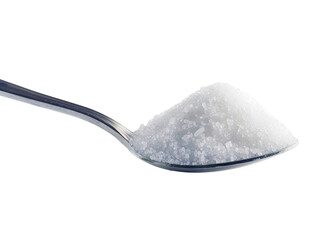 Spoon of sugar isolated on white background