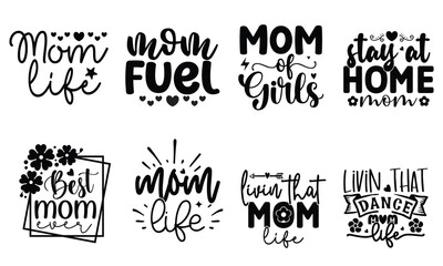 Mother's Day T-Shirt Design Bundle, EPS File