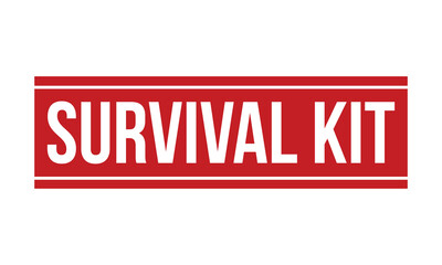 Survival Kit Rubber Stamp Seal Vector