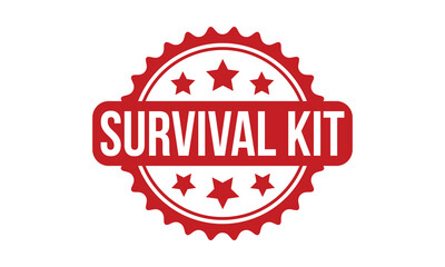 Obraz premium Survival Kit Rubber Stamp Seal Vector