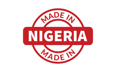 Fototapeta na wymiar Made In Nigeria Rubber Stamp