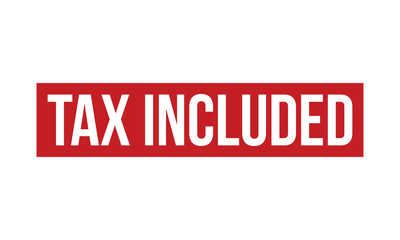 Tax Included Rubber Stamp Seal Vector