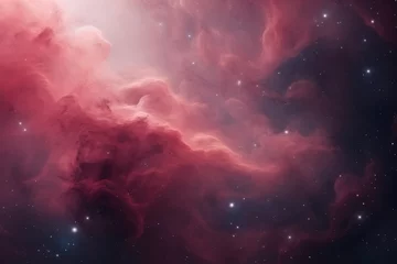 Zelfklevend Fotobehang Captivating Cosmic Chromatic Composition - Immersive Intergalactic of Ethereal Astral Landscapes © yelosole