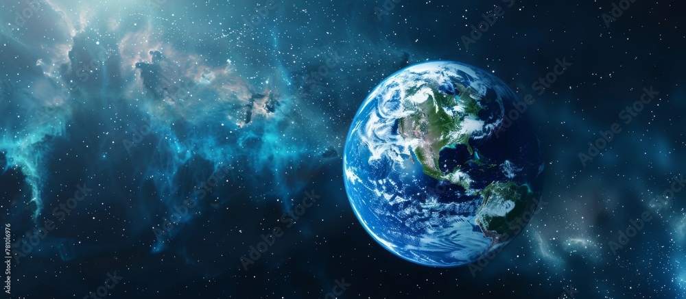 Canvas Prints gazing out into the vast expanse of space, a stunning view captures the earth from afar, surrounded 