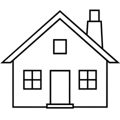 house icon isolated on white