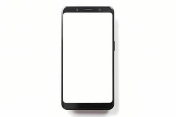 andriod with blank screen isolated on solid white background