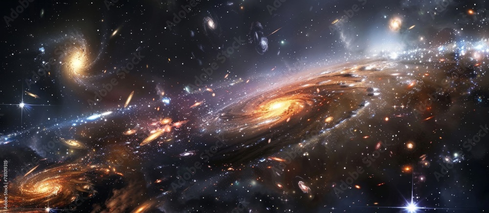 Canvas Prints spiral-shaped celestial object hosting countless bright stars in a galaxy formation
