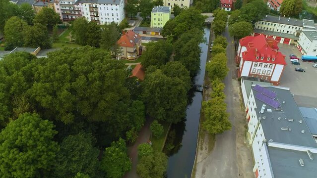 Beautiful Landscape Slupia River Slupsk Aerial View Poland
