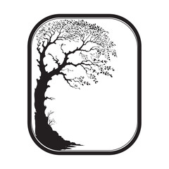 Old tree in a frame