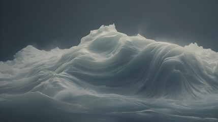 Foamy Waves Swirling in a Futuristic Seascape of the Boundless Ocean - obrazy, fototapety, plakaty