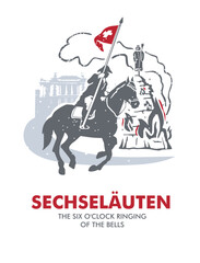 VECTORS. Editable banner for The Sechselauten (or "The six o'clock ringing of the bells" in English) is a traditional spring holiday in the Swiss city of Zurich