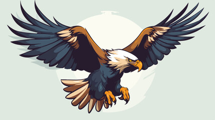 Eagle Soaring Wide Wings Freedom Vector illustratio
