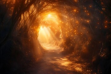 Luminous Forest Path Illuminates the Way Ahead with Clarity and Wisdom on Life's Transformative...