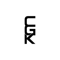 cgk lettering initial monogram logo design
