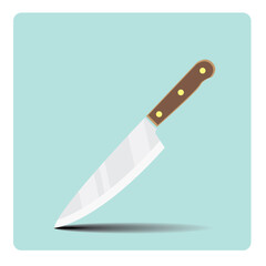 Knife vector illustration isolated on white background. classic modern diseign