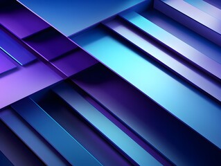 Obraz premium Striking Digital Geometric Backdrop with Vibrant Gradient and Angled Layers