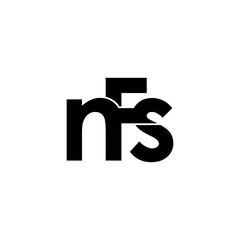 nfs lettering initial monogram logo design