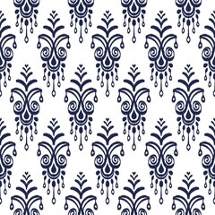 backgroundIkat Flower Pattern Ethnic Geometric native tribal boho motif aztec textile fabric carpet mandalas African