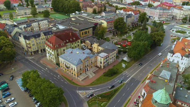 Small Council Slupsk Maly Ratusz Plac Zwyciestwa Aerial View Poland