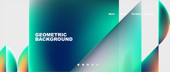 Minimal geometric web site page template design. Vector Illustration For Wallpaper, Banner, Background, Card, Book Illustration, landing page