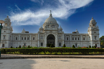 9th February, 2024, Kolkata, West Bengal, India: The beautiful Victoria Memorial the iconic tourist destination in Kolkata.