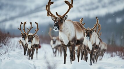 deer in the snow