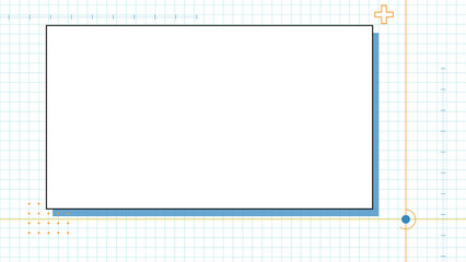 フレームとグリッドの背景　フレーム背景透過　白色背景