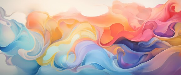 Fluidity meets intensity as bold strokes carve out a path of vibrant gradients, weaving a mesmerizing tapestry that captures the essence of modern abstraction.