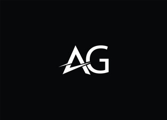 AG  letter logo design  Modern abstract alphabet letter logo