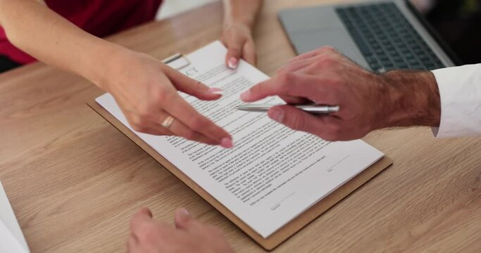 Business people make a business deal and sign a contract in office