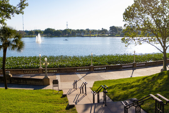 Walkway around park