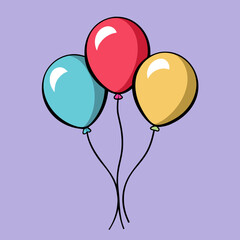 Vibrant Balloons Set Vector Art Perfect for Your Creative Projects