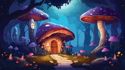 Fototapeta na wymiar Fantasy fairytale gnome or animal house made from w