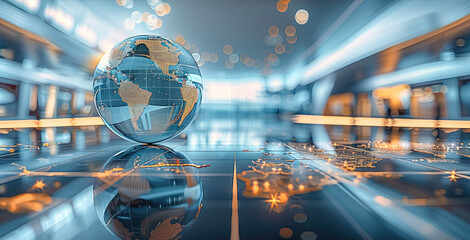 Global market size, finance and business. Generative AI.