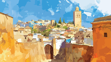 Fes el Bali is the oldest walled part of Fez Morocc