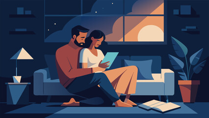 As the night grows quiet and still a couple cuddles on the couch scrolling through old text messages and rereading their past love letters
