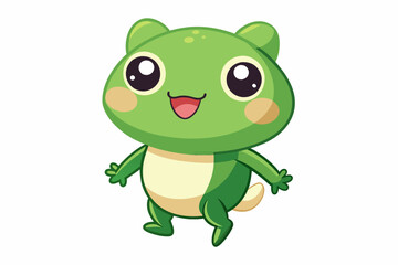 adorable-frog--kawaii--chibi--walking--white-background 