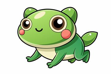 adorable-frog--kawaii--chibi--walking--white-background 