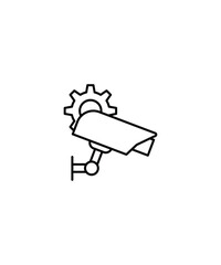 cctv camera icon, vector best line icon.