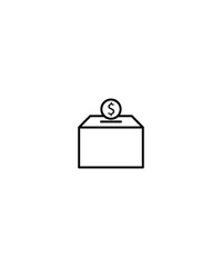 donation icon, vector best line icon.