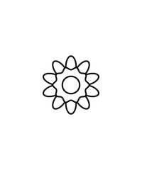flower icon, vector best line icon.