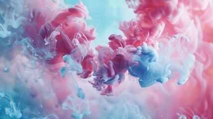 Fototapeta premium Abstract watercolor washes create a dreamlike background