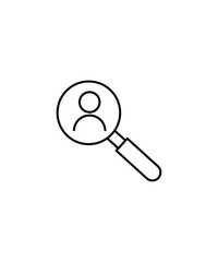 customer search icon, vector best line icon.