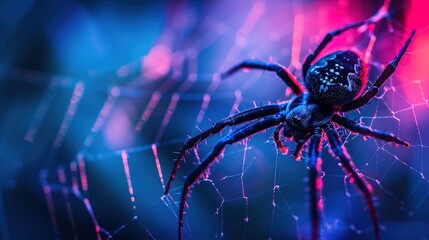 Background of spiders and webs.