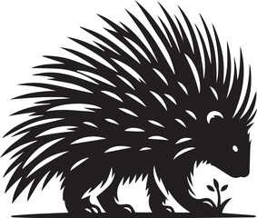 Porcupine Silhouette Design