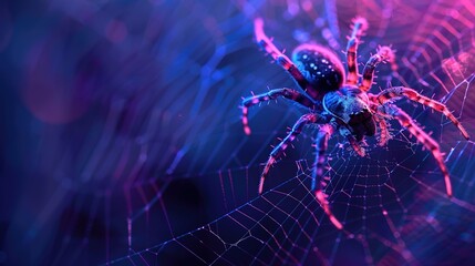 Background of spiders and webs.
