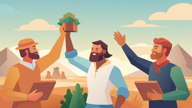 In the midst of a heated discussion one player triumphantly held up a trade agreement sealing an alliance with another player. The group