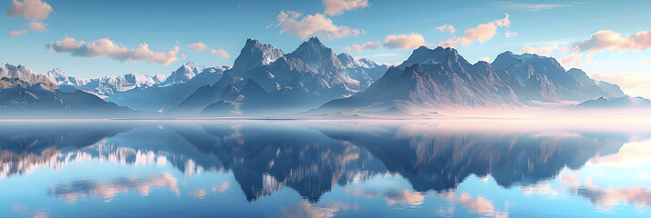 Nature's Mirror: Serenity Found in Mountain Reflections on Rippling Waters