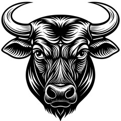        Bullhead silhouette  vector illustration.
