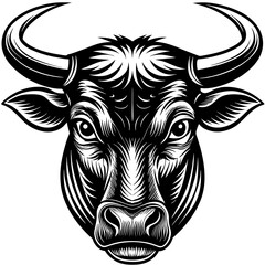        Bullhead silhouette  vector illustration.
